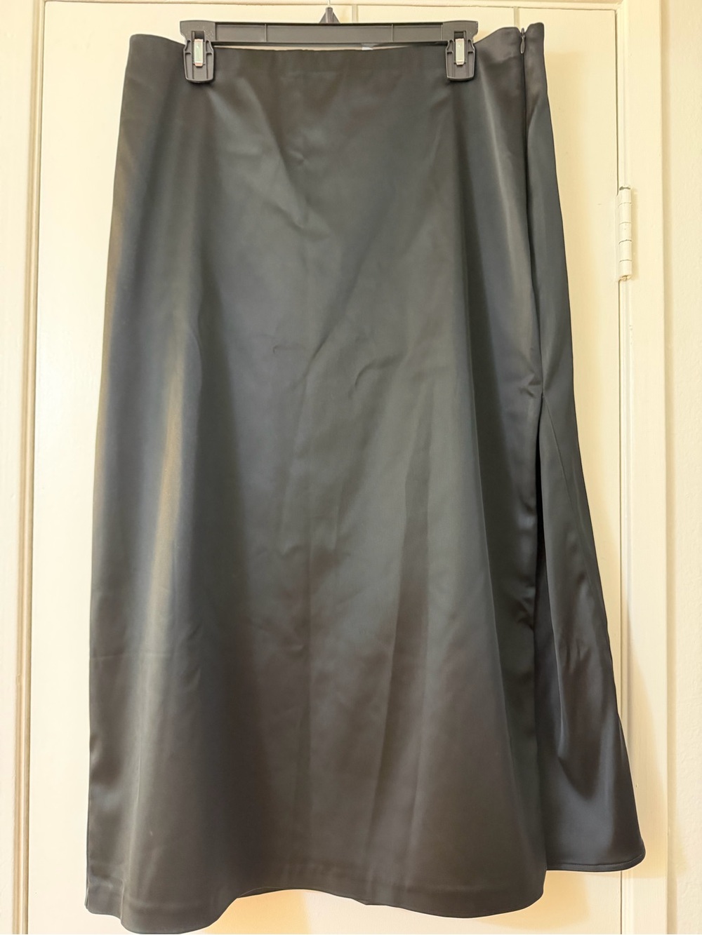 Abercrombie & Fitch Black Satin Maxi Skirt